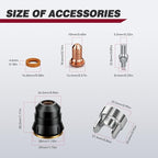 ARCCAPTAIN 23Pcs IPT60 Plasma Cutter Torch Consumables, .035" Plasma Cutter - Image 3