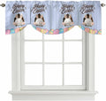 Blue Easter Tie Up Valance Curtains by Unknown