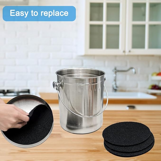 3 Pack Charcoal Filters for Compost Bucket, 6.7inch Compost Filter for - Image 6