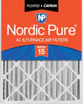 Nordic Pure 16x20x4 Pleated Air Filters MERV 15 Plus Carbon 1 Pack by NordicPure