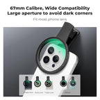 K&F CONCEPT 67mm Clip-on Black Diffusion 1/4 Phone Camera Lens Filter Kit - Image 2