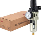 SNS 1/4''NPT Compressed Air Compressor Pressure Filter Regulator Piggyback Combo - Image 5