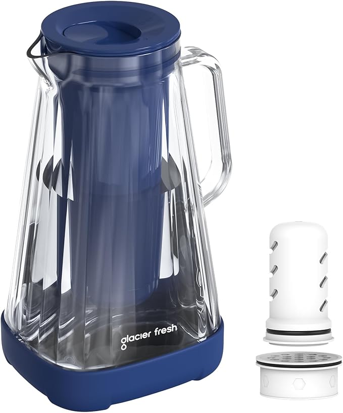 GLACIER FRESH 10 Cup Purela Glass Water Pitcher by GLACIERFRESH
