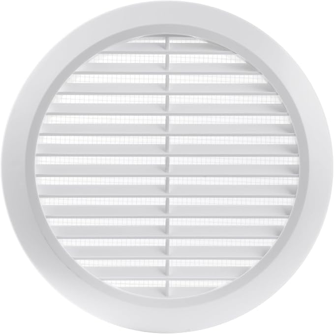 White 6" Inch Round Ventilation Grille by Unknown