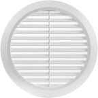 White 6" Inch Round Ventilation Grille by Unknown