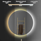 Bathroom Mirror with LED Lights and Touch Sensor, Wall Mounted Mirror with - Image 4