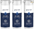 GLACIER FRESH XWF Replacement for GE XWF Refrigerator Water Filter Pack of 3 by GLACIERFRESH