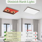 Fluorescent Light Covers for Drop Ceiling Western Cowboys Horse Riding on Red - Image 6