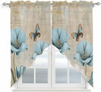 Spring Flowers Swag Valances for Windows, Vintage Rustic Tulips Floral by Unknown