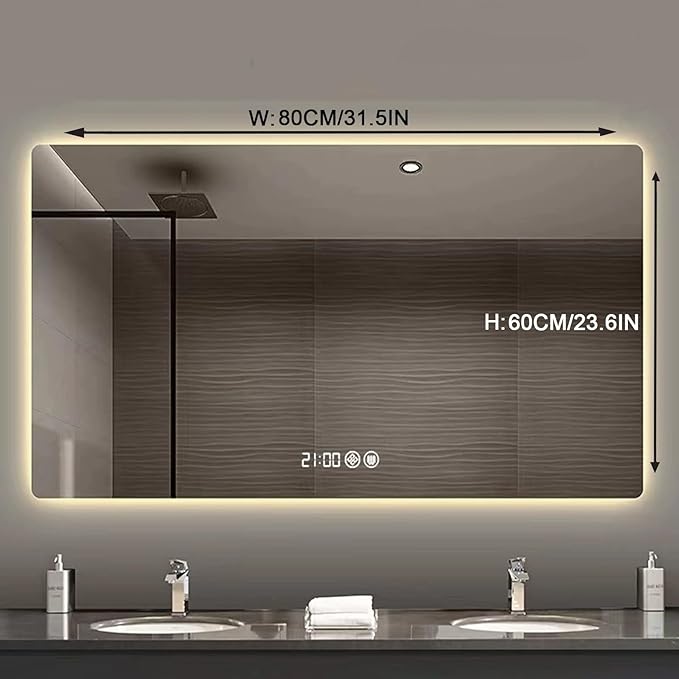 Bathroom Mirror with LED Lights，LED Bathroom Mirror，Smart Lighted Bathroom - Image 2