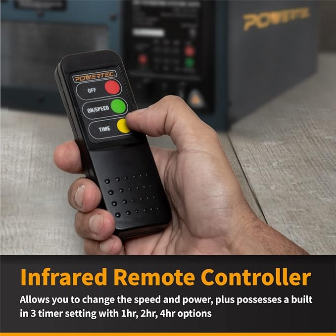 POWERTEC 3-Speed Remote Controlled Air Filtration System Woodworking, Hanging - Image 6