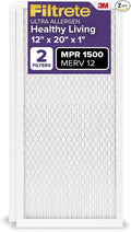 Filtrete 12x20x1 AC Furnace Air Filter, MERV 12, MPR 1500, CERTIFIED asthma & by Filtrete