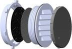 Louvered Vent, Bug Screen, 60ppi Filter, Seal and Cap by TheDisplayShield