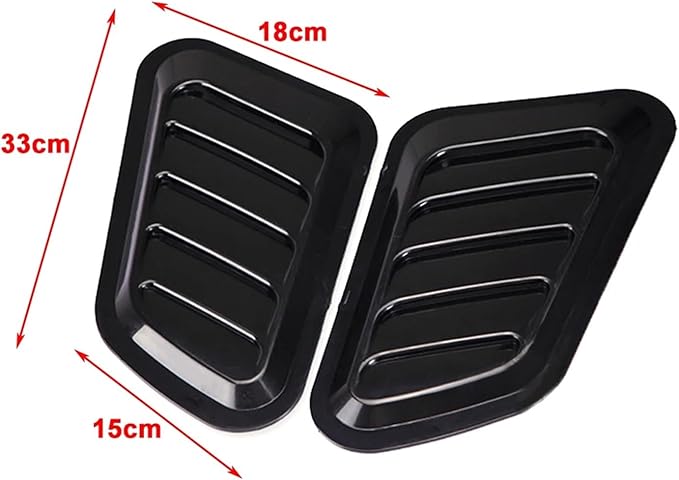 2Pcs ABS Car Air Flow Intake Hood Scoop Vent Bonnet Cover Universal DIY - Image 4