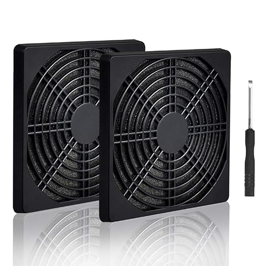 ELUTENG 120mm Fan Filter 2 Pack IP40 Dustproof Blower Guard ABS Computer by ELUTENG