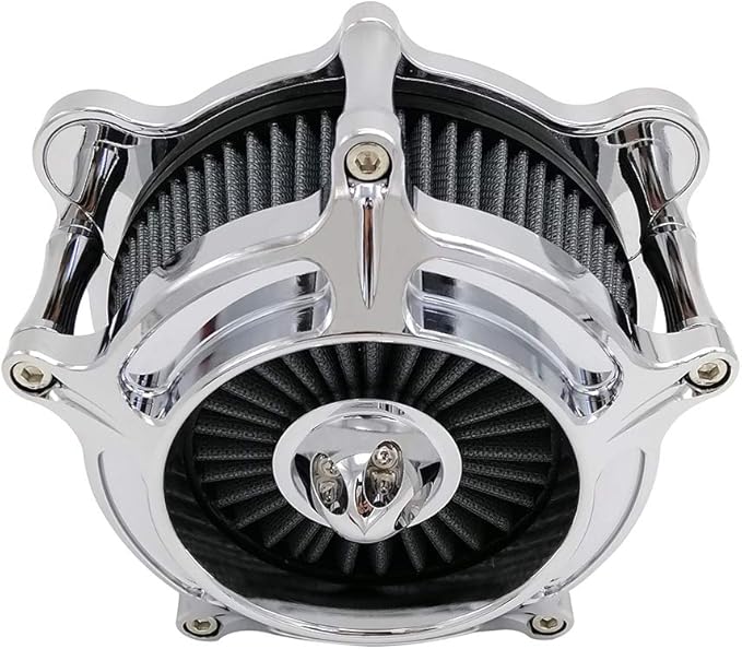 Harley Air Cleaner Turbine Intake Chrome Filter Kit Cnc Cut - Image 2