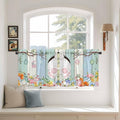Easter Kitchen Tier Curtains 24 Inch Long 2 Panel Set, Rod Pocket Cafe Small by Unknown
