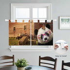 Farm Panda Kitchen Curtains 24 Inch Length, Small Window Curtains Tab Top - Image 4