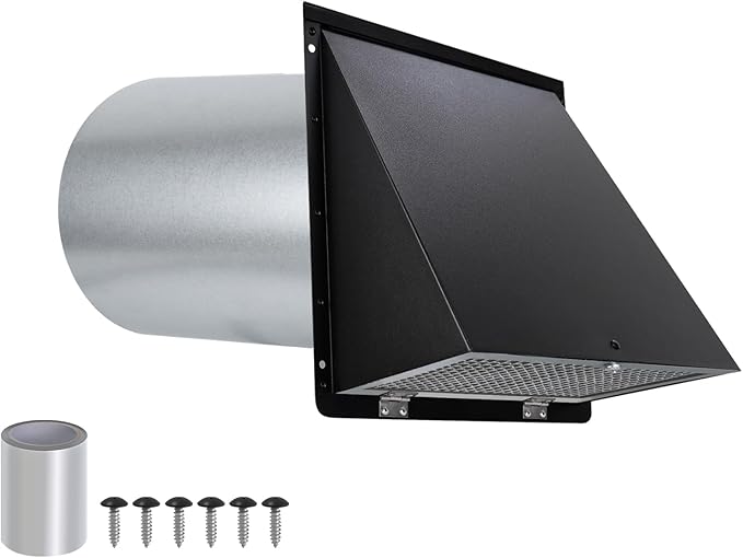 4 Inch Dryer Vent Cover Outside, Dryer Wall Vent Exhaust Vent Cover, Hooded by JYINCPED