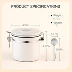 MEGAWISE Coffee Canister Stainless Steel – 1.2L Coffee Storage Container - Image 3