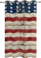 4th of July Outdoor Curtains for Patio USA Flag Independence Day Vintage - Image 9
