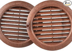 VENTS-US - 4" Brown Round Plastic Vent Cover - Compatible with 4 Inch Diameter by VENTS-US