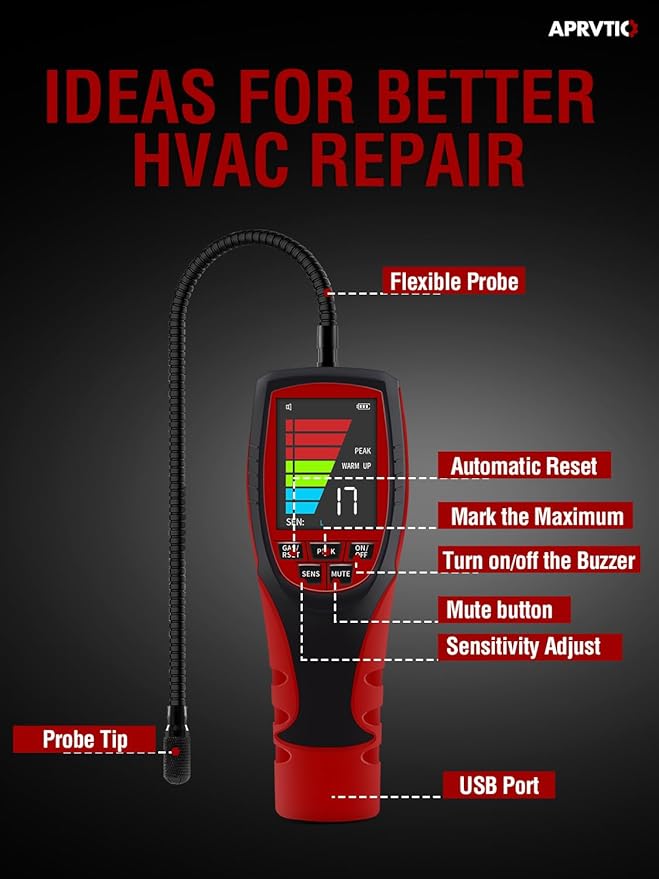 Refrigerant Leak Detector for Air Source Heat Pumps, Aprvtio ALD-200 PRO ASHP - Image 8