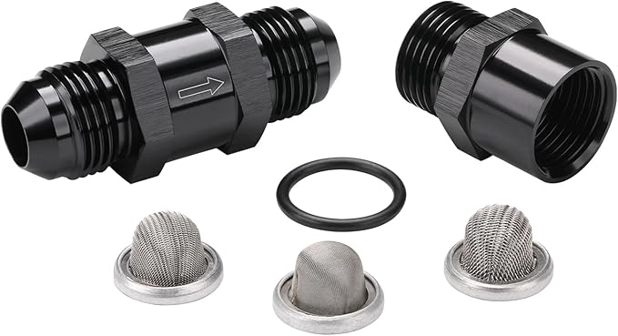 8AN Inline Fuel & Oil Feed Filter Set by Podavelle