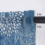 Ocean Corals Sheer Valance Curtains, Summer Beach Coral Sea Stars Dark Blue - Image 7