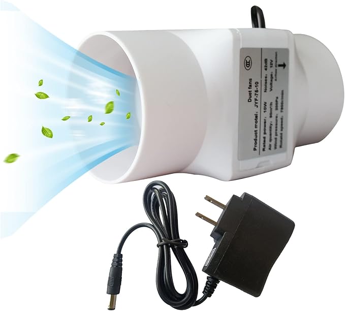 3Inch Inline Duct Fan 10W Air Extractor Booster 12V Air Diffuser Circulation by Unknown