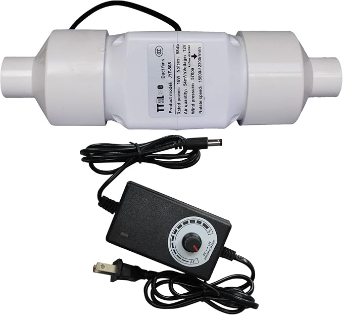 18W 12V Duct Extractor Fan 2” 50mm by TTiiLoe