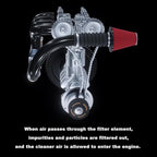 RYANSTAR RACING 63mm 2.5" High Flow Round Tapered Cone Cool Air Filter Cleaner - Image 4