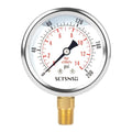 2-1/2" Dial Size, 0-200 Psi Pressure Gauge, Glycerin Liquid Filled, 1/4" NPT by SCTSNSR