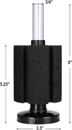 AQUANEAT Aquarium Air Powered Sponge Filter, Fish Tank Bio Bubble Filter - Image 3