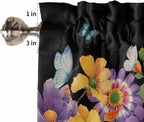 Spring Flowers Tier Curtains 45 Inches Long, Watercolor Country Colorful Floral - Image 6