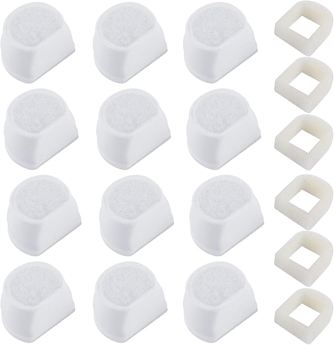18PCS Carbon Filters and Foam Pre-Filter Replacement Set Compatible by MyfatBOSS