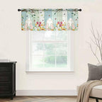 Easter Sheer Valances for Windows 42"x12", Light Filtering Kitchen Curtains - Image 9