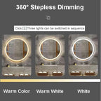 Vanity Mirror Round Illuminated LED Bathroom Mirror - Image 5