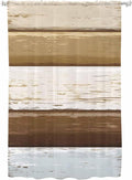 Sheer Curtains 63 Inch Length, Wood Grain Brown Semi Sheer Curtains Light by Unknown