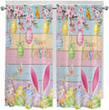 Colorful Easter Living Room Curtains 72 Inches length, Spring Watercolor Bunny by Unknown