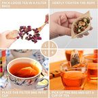 Tea Filter Bags with Free Tea Spoon, Safe & Natural Material, Disposable Tea - Image 3