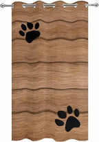 Wood Grain Outdoor Curtains for Patio Claws Animals Wooden Vintage Waterproof - Image 9