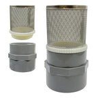 1.5 inch Stainless Steel Filter Cover Connected to 1.5 inch/DN40 Grey PVC by Cotonlake