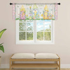 Easter Sheer Valances for Windows 42"x12", Light Filtering Kitchen Curtains - Image 4
