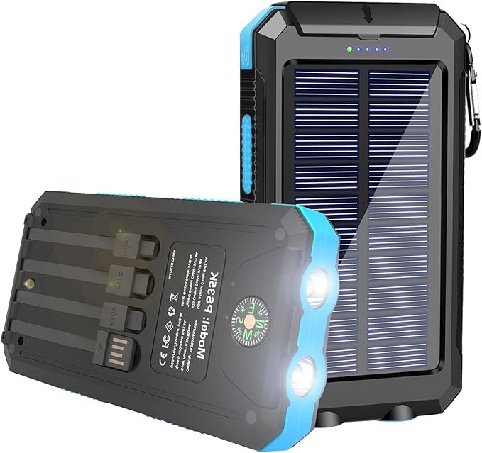 YELOMIN Solar Charger, 20000mAh Portable Type-C Solar Power Bank by YELOMINSolarCharger