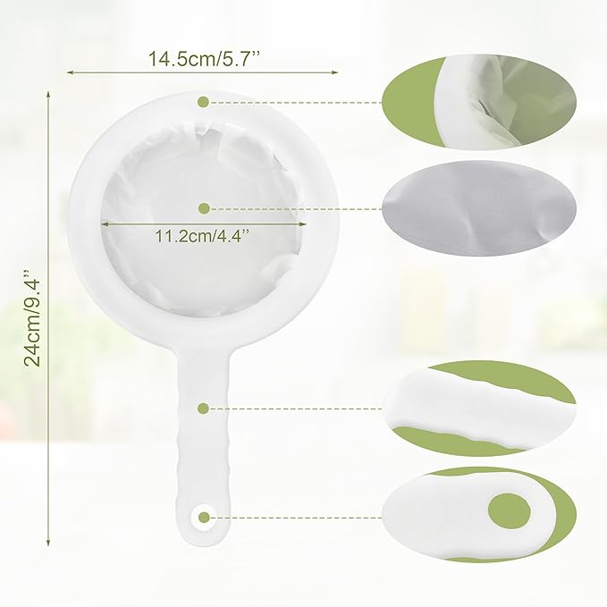 Quacc Nylon Fine Mesh Strainer Plastic Net Strainer 200 Mesh Kitchen Sieve - Image 5