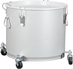 PioneerWorks Fryer Grease Bucket 10 Gal, Coated Carbon Steel Oil Filter Pot by PioneerWorks