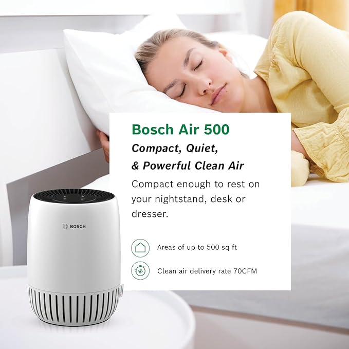 BOSCH Air Purifier for Home, Small Spaces, 2-in-1 Filter for Pollen, Outdoor - Image 2