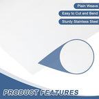 uxcell 70 Mesh 39" x 12" Woven Wire Mesh, 304 Stainless Steel Air Vent Filter - Image 3
