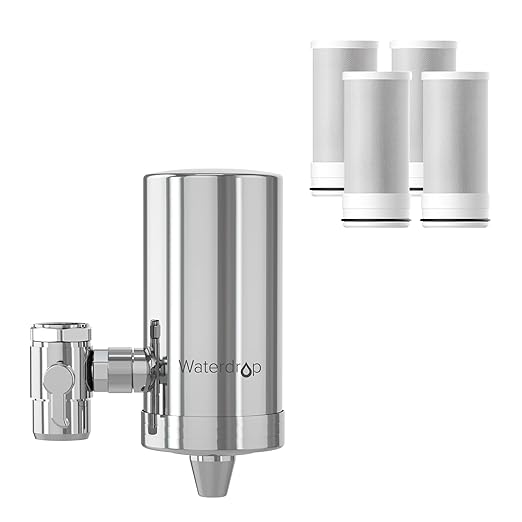 Waterdrop Water Filter for Sink Faucet, 360° Rotating Stainless Steel, NSF by Waterdrop
